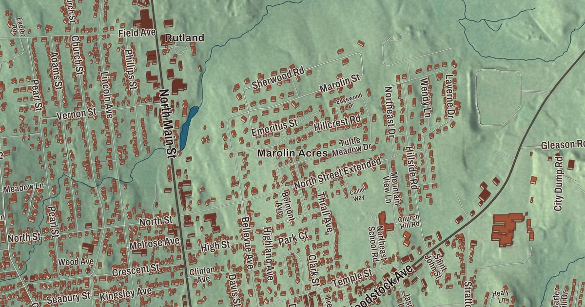 Map of Rutland Town, Vermont