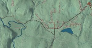 Close-up of the Shaftsbury, Vermont aerial map
