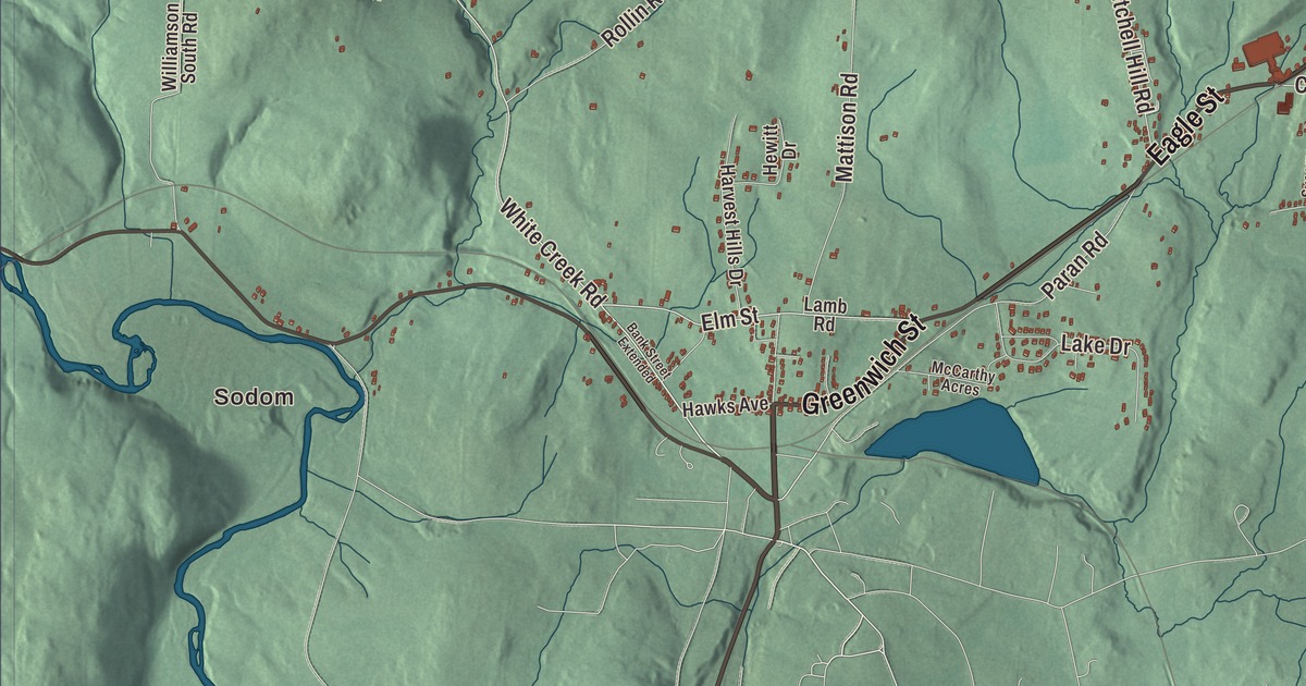 Map of Shaftsbury, Vermont