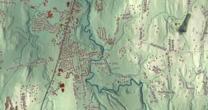 Close-up of the Shelburne, Vermont aerial map