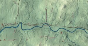 Close-up of the Sheldon, Vermont aerial map