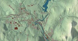 Close-up of the Springfield, Vermont aerial map