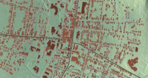 Close-up of the St. Albans Town, Vermont aerial map