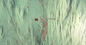 Close-up of the St. George, Vermont aerial map