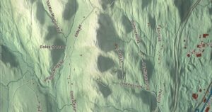 Close-up of the St. Johnsbury, Vermont aerial map