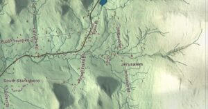 Close-up of the Starksboro, Vermont aerial map