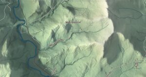 Close-up of the Stockbridge, Vermont aerial map