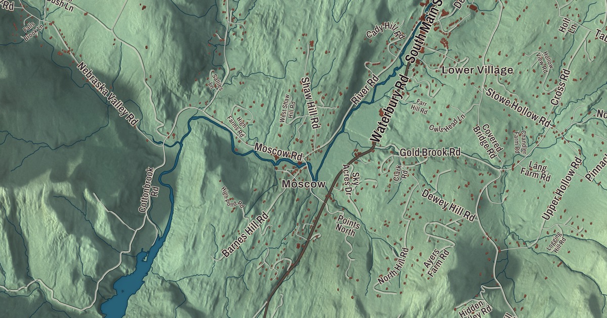 Map of Stowe, Vermont