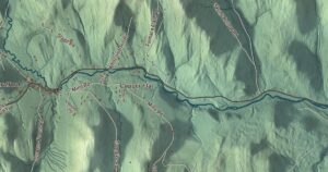 Close-up of the Strafford, Vermont aerial map