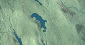 Close-up of the Stratton, Vermont aerial map