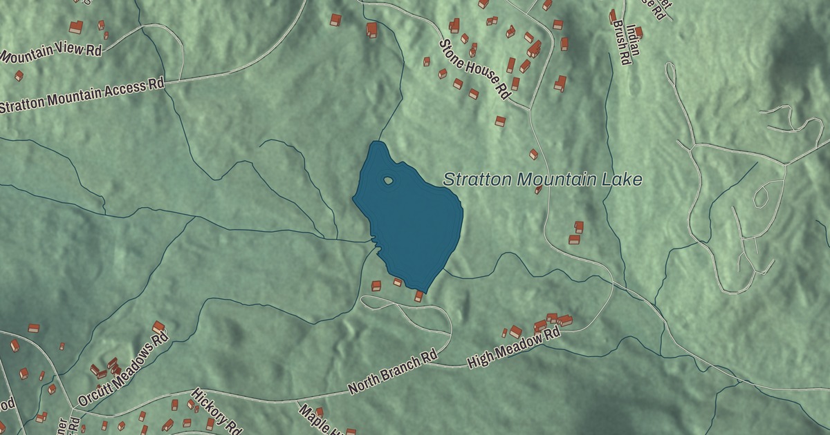 Map of Stratton Mountain, Vermont