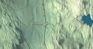 Close-up of the Sudbury, Vermont aerial map