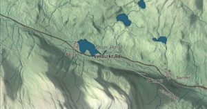 Close-up of the Sutton, Vermont aerial map