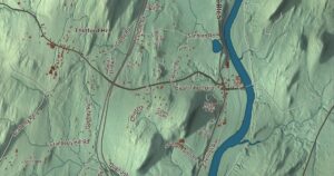 Close-up of the Thetford, Vermont aerial map