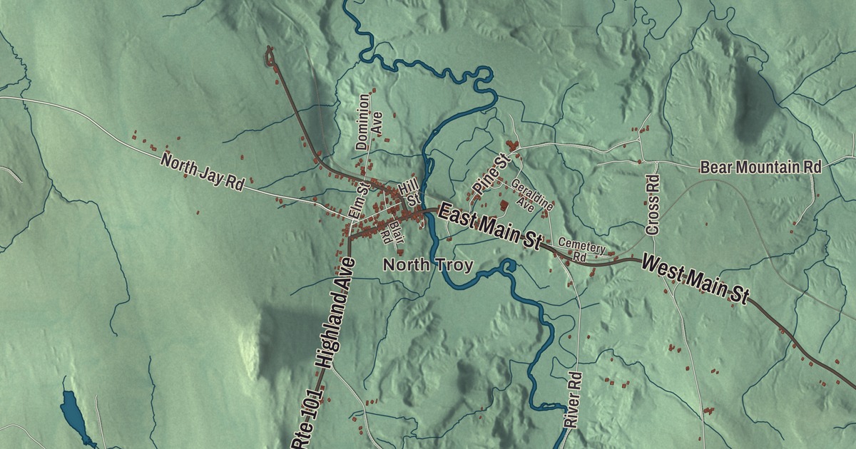 Map of Troy, Vermont