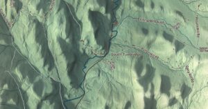 Close-up of the Tunbridge, Vermont aerial map