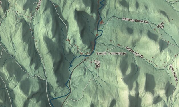 Map of Tunbridge, Vermont