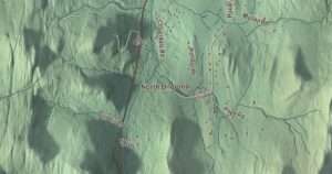 Close-up of the Underhill, Vermont aerial map
