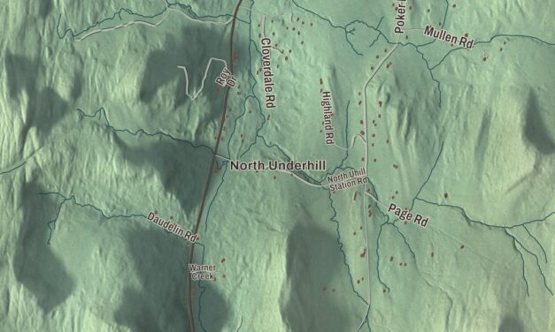 Map of Underhill, Vermont