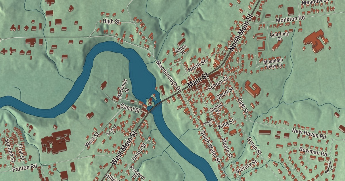 Map of Vergennes, Vermont