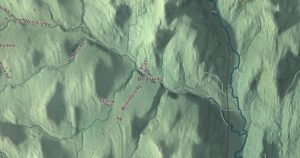 Close-up of the Vershire, Vermont aerial map