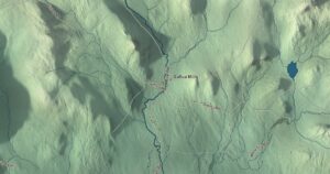 Close-up of the Victory, Vermont aerial map