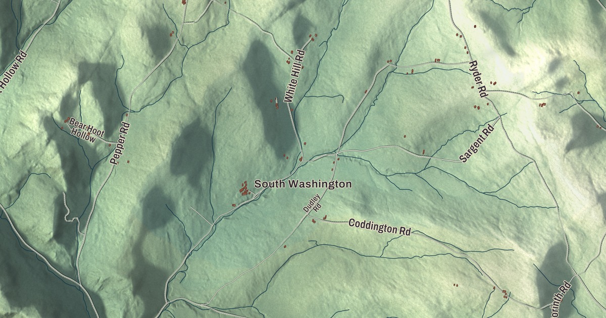 Map of Washington, Vermont
