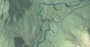 Close-up of the Waterville, Vermont aerial map