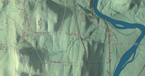 Close-up of the Weathersfield, Vermont aerial map