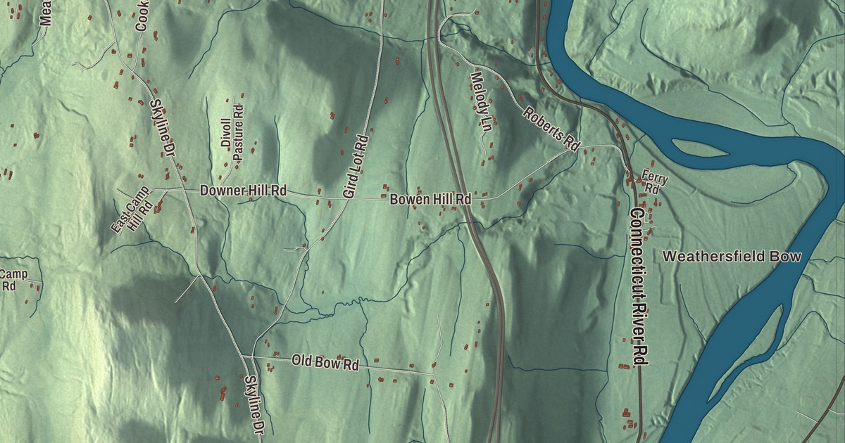 Map of Weathersfield, Vermont