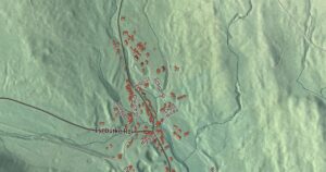 Close-up of the West Burke, Vermont aerial map