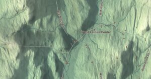 Close-up of the West Fairlee, Vermont aerial map