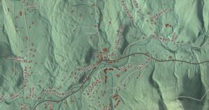Close-up of the West Windsor, Vermont aerial map