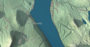Close-up of the Westmore, Vermont aerial map
