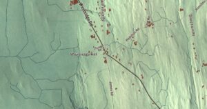 Close-up of the Weybridge, Vermont aerial map