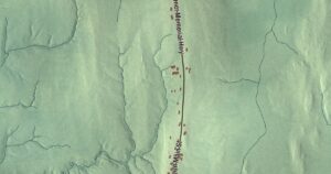 Close-up of the Whiting, Vermont aerial map