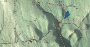 Close-up of the Whitingham, Vermont aerial map