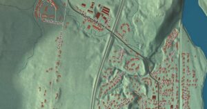 Close-up of the Wilder, Vermont aerial map