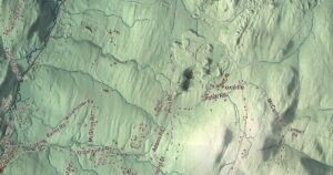 Close-up of the Williamstown, Vermont aerial map