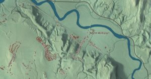 Close-up of the Williston, Vermont aerial map