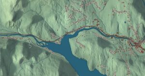 Close-up of the Wilmington, Vermont aerial map