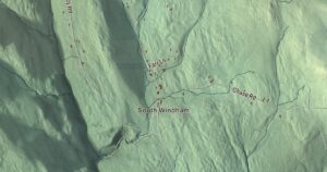 Close-up of the Windham, Vermont aerial map