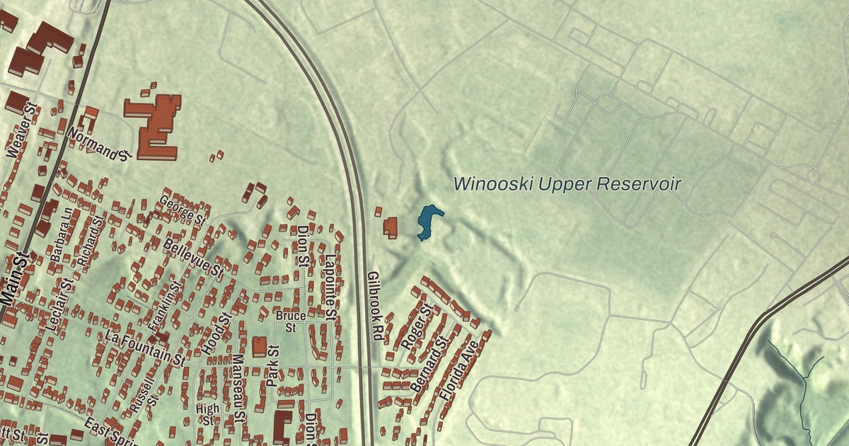 Map of Winooski, Vermont