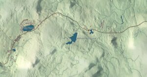Close-up of the Woodford, Vermont aerial map
