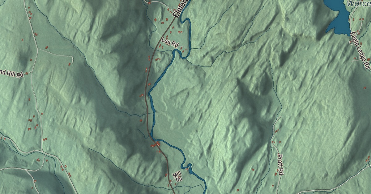 Map of Worcester, Vermont