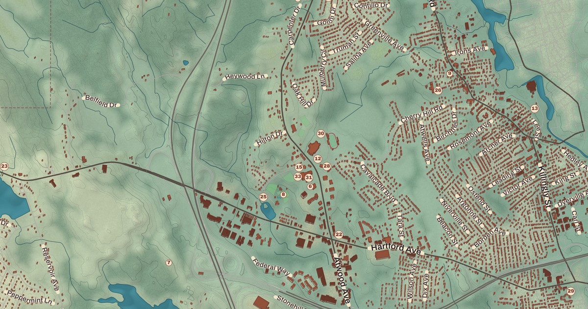 Beautifully Detailed Map of Johnston, Rhode Island