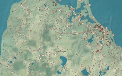 Beautifully Detailed Map of New Shoreham, Rhode Island