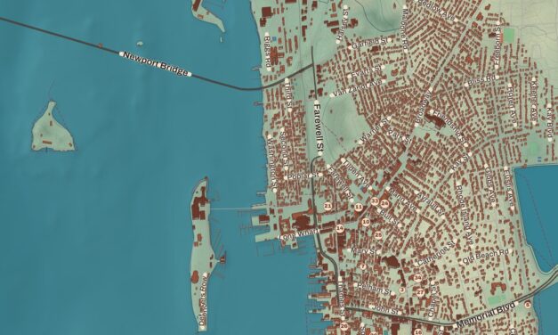 Beautifully Detailed Map of Newport, Rhode Island