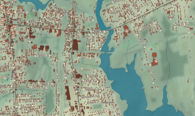 Beautifully Detailed Map of Warren, Rhode Island