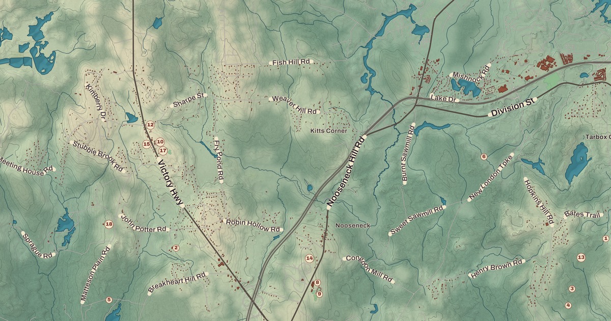 Beautifully Detailed Map of West Greenwich, Rhode Island